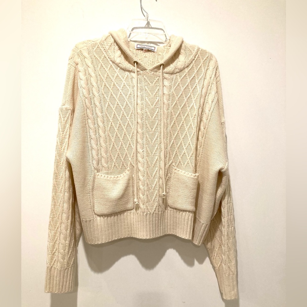 Flying Tomato Sweater with Hood, Size S, Ivory